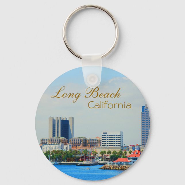 Porte-clés Pittoresque Long Beach Skyline (Recto)