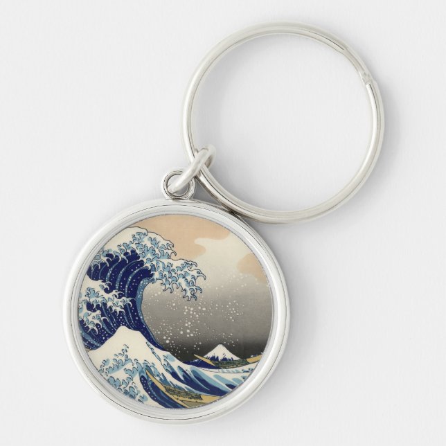 Porte-clés PixDezines Vintage Great Wave Hokusai 斎 の 葛’飾 (Devant)