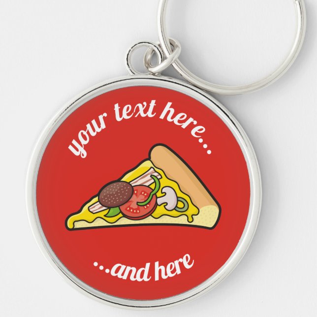 Porte-clés Pizza Slice Porte - clé (Devant)