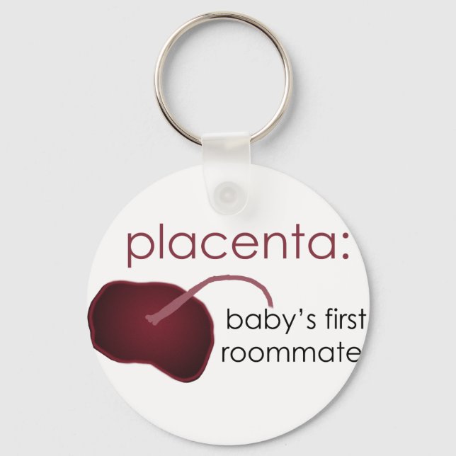 Porte-clés placenta, le premier colocataire du bébé (Recto)