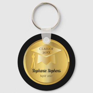 Porte-clés Plafond d'or sur dégradé d'or Sceau noir