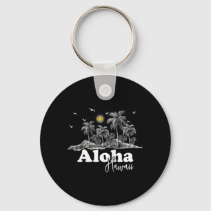 Porte-clés Plage Aloha Hawaï Hommes HI Femmes Vintage Palmier