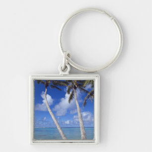 Porte-clés Plage bordée de palmiers Îles Cook