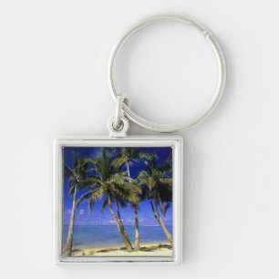 Porte-clés Plage bordée de palmiers Îles Cook 4