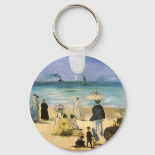 Porte-clés Plage de Boulogne par Edouard Manet, Art Vintage