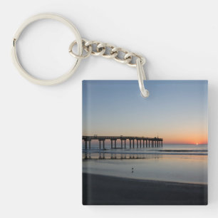Porte-clés Plage de St Augustine, la Floride. pilier de pêch