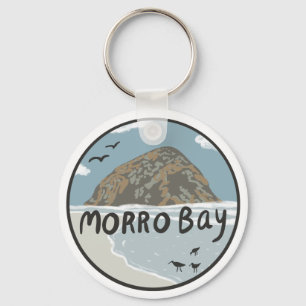 Porte-clés Plage d'illustration de Morro Bay Central Californ