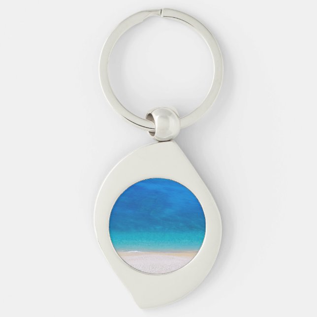 Porte-clés Plage méditerranéenne agréable (Devant)