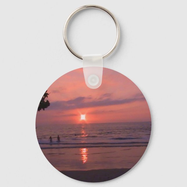 Porte-clés Plage romantique Hawaii Sunset Ocean Beach (Recto)