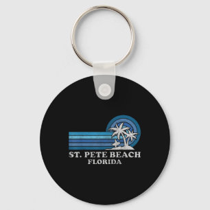 Porte-clés Plage St. Pete Floride Famille Vintage Été Vacance