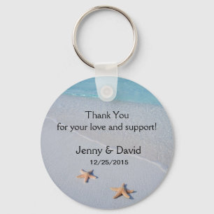 Porte-clés Plage Star Fish Love Mariage personnalisé Faveur