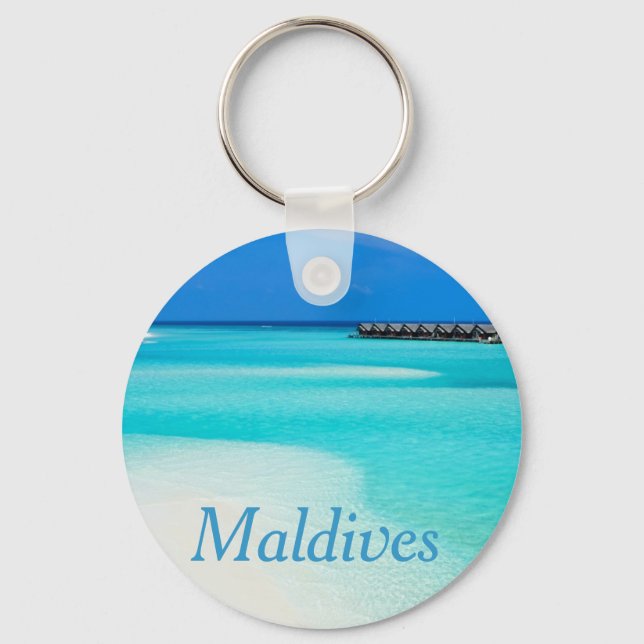 Porte-clés Plage tropicale aux Maldives (Recto)