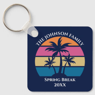 Porte-clés Plage Tropicale Cute Plage personnalisée Blue Beac