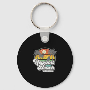 Porte-clés Plage vintage de Newport Beach Californie Ca Surf