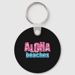 Porte-clés Plages d'Aloha Hibiscus rose Fleur Hawaii Hawaii H