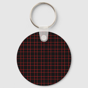 Porte-clés Plaid rouge noir
