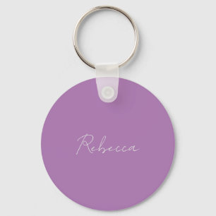 Porte-clés Plaine minimaliste manuscrite propre nom Lavande