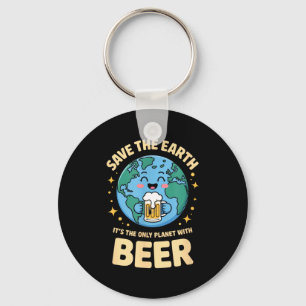 Porte-clés Planète bière jour de la terre sauve