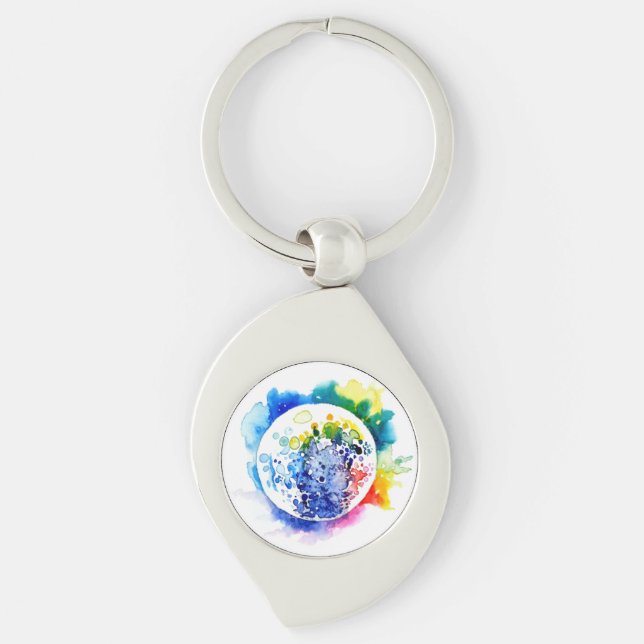 Porte-clés Planète colorée (Devant)