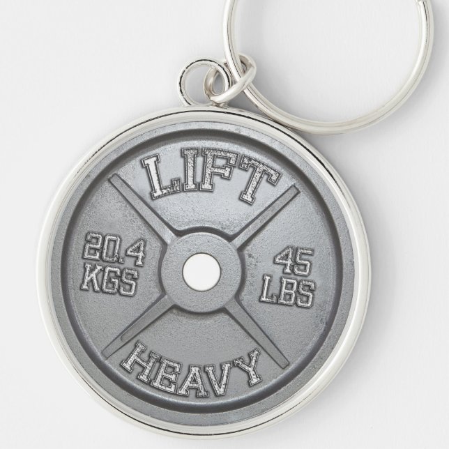 Porte-clés Plaque Barbell - Ascenseur Lourd (Devant)