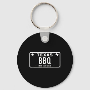 Porte-clés Plaque d'immatriculation Texas Bbq Nourriture Vian