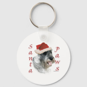 Porte-clés Plaques Père Noël Schnauzer Standard