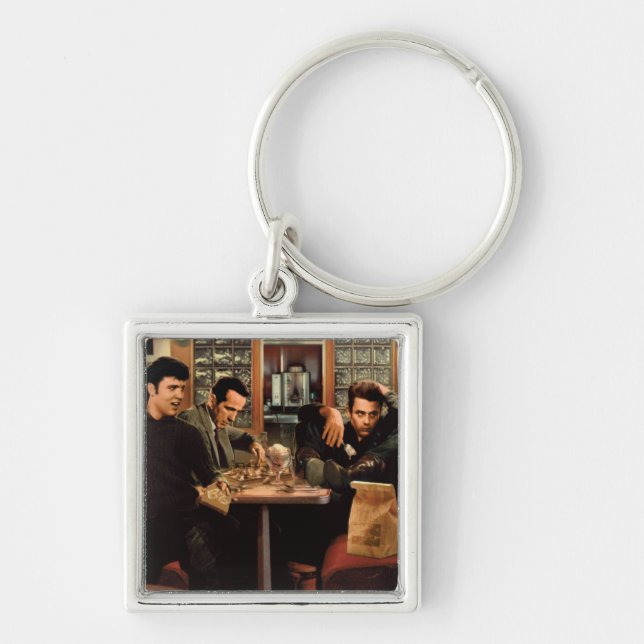 Porte-clés Plat bleu (Devant)