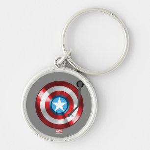 Porte-clés Platine Vinyle Captain America