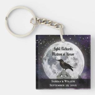 Porte-clés Pleine lune & Raven Wedding Favoriser