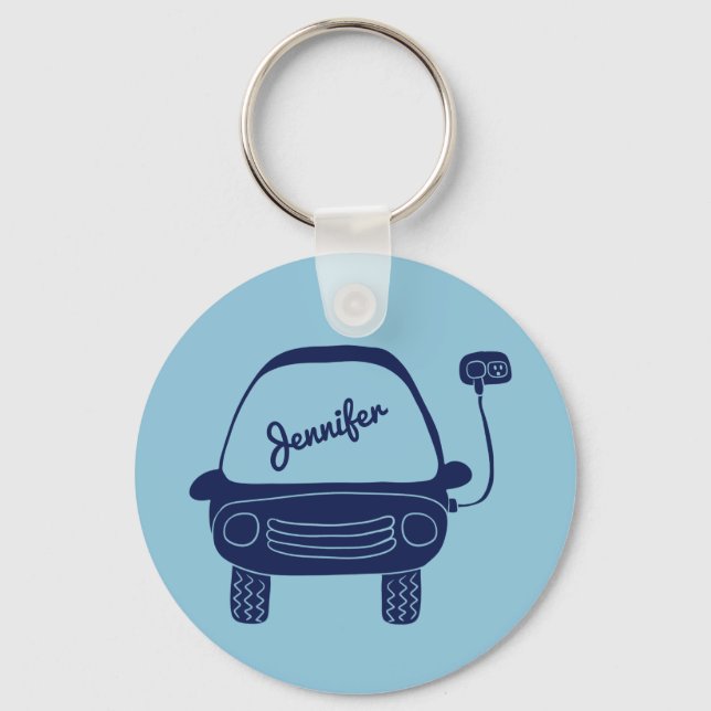 Porte-clés Plug Life Cute Blue Electric Voiture personnalisée (Recto)
