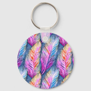 Porte-clés Plumes colorées