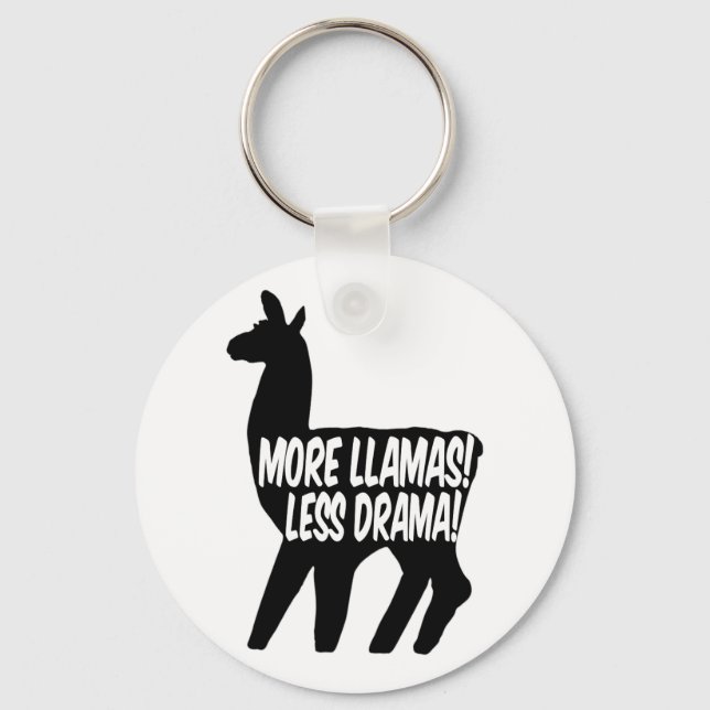 Porte-clés Plus de lamas moins de drame (Recto)