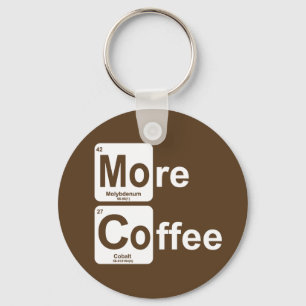 Porte-clés Plus de tableau périodique du café