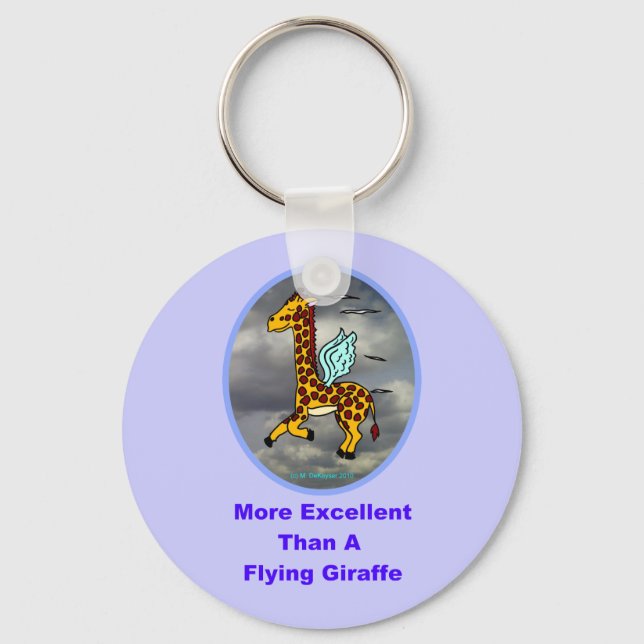 Porte-clés Plus Excellent Qu'Une Giraffe Volante (Recto)