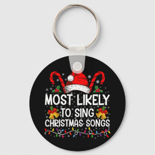 Porte-clés Plus susceptible de chanter des chants de Noël