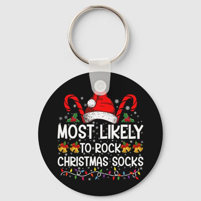 Porte-clés Plus susceptible de faire du rock Chaussettes de N (Recto)