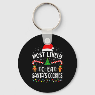 Porte-clés Plus susceptible de manger les cookies de Santa en