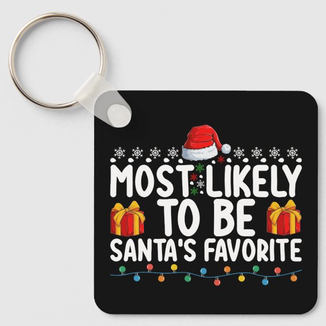 Porte-clés Plus susceptible d'être le favori de Santa pour le (Recto)