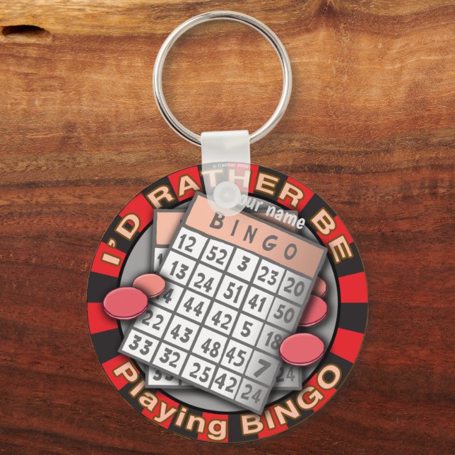Porte-clés Plutôt Jouer porte - clé de Bingo (Recto)