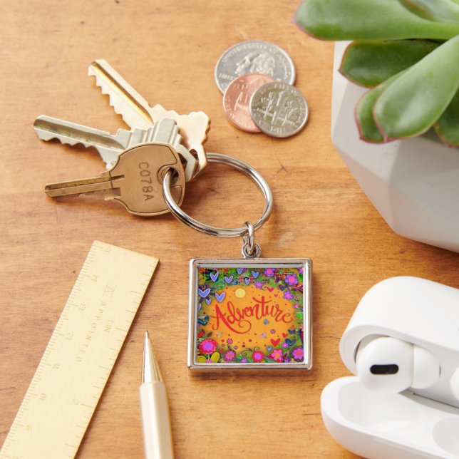 Porte-clés Plutôt rose aventure Inspirant Floral (Bureau)