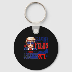 Porte-clés Plutôt Voter Pour Un Felon Que Pour Un Jack Trump 