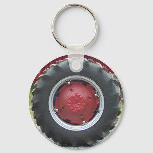 Porte-clés Pneus tracteur rouge