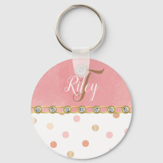 Porte-clés Poche Polka Dot Rhinestone Glitzy Plutôt Amusant