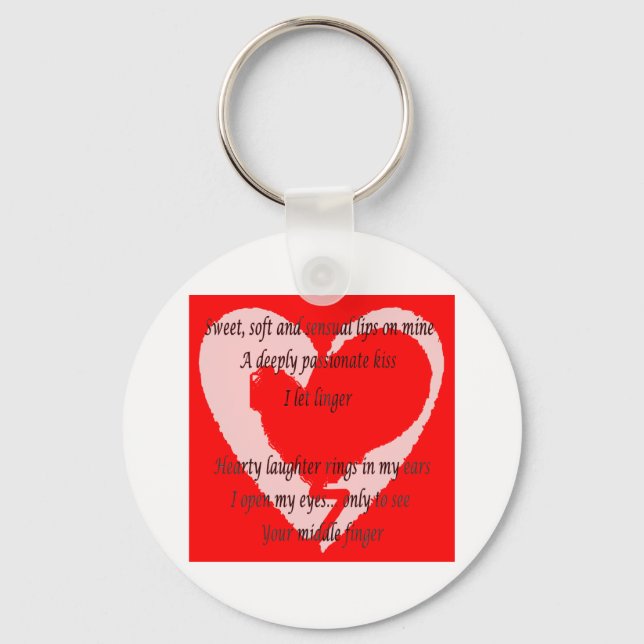 Porte-clés Poème anti-Valentin (Recto)