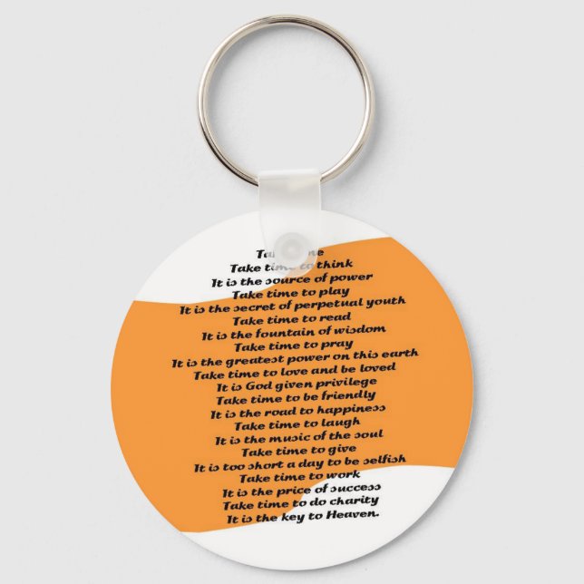 Porte-clés Poème inspirant (Recto)
