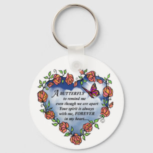 Porte-clés Poème papillon Memorial