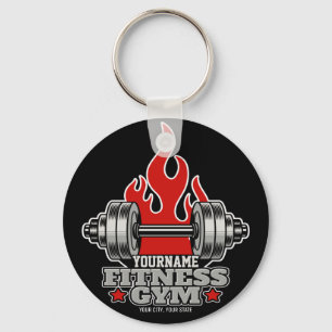 Porte-clés Poids Personnalisé Levant Dumbbell Fitness Gym T