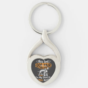 Porte-clés Poils de chien Pitbull Pailleté Drôle de chien
