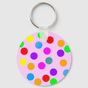 Porte-clés points_colorés_on_rose