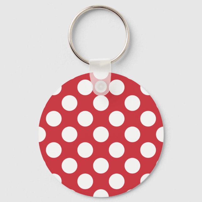 Porte-clés Points rouges et blancs (Recto)